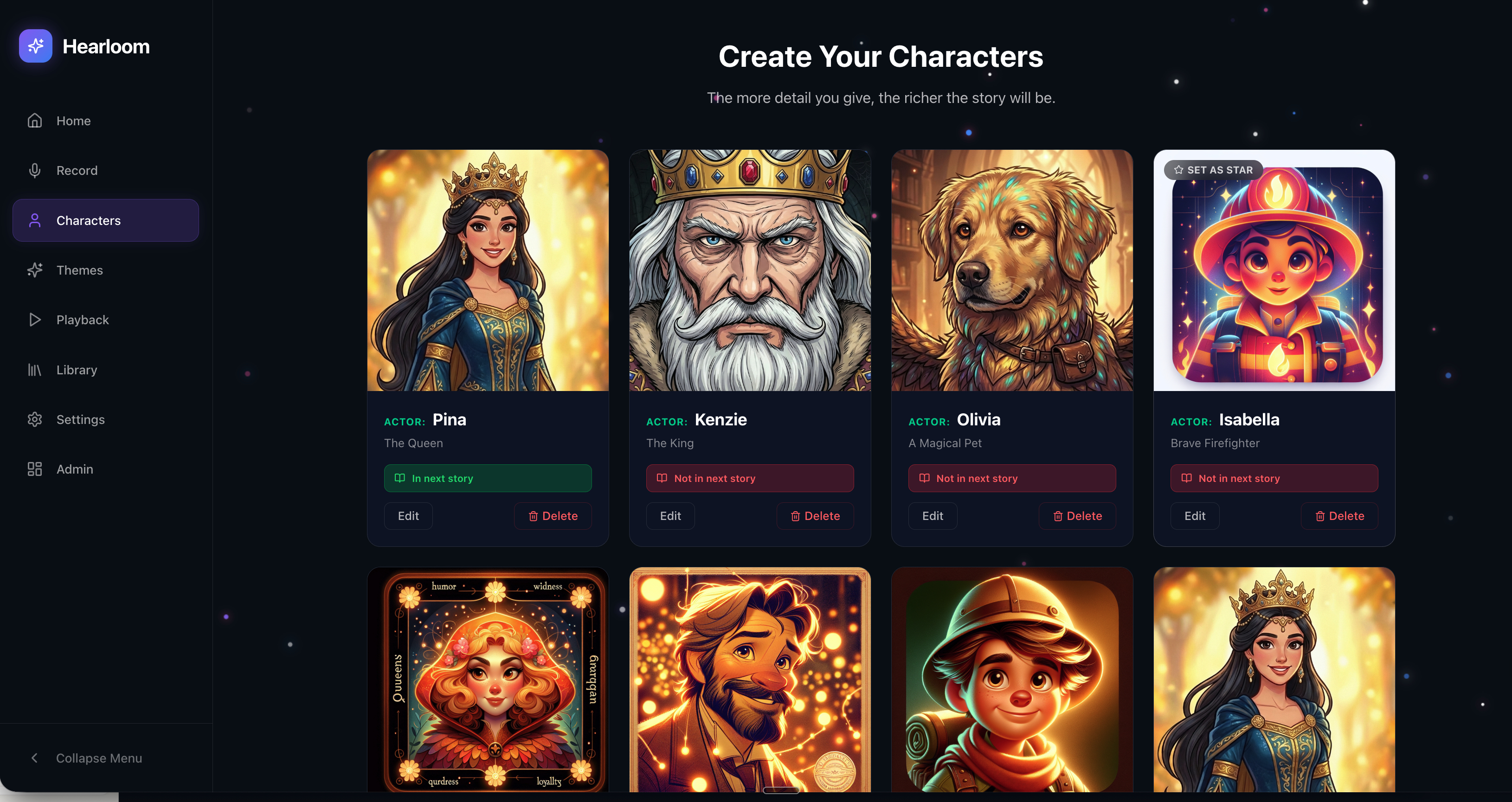HearLoom Characters