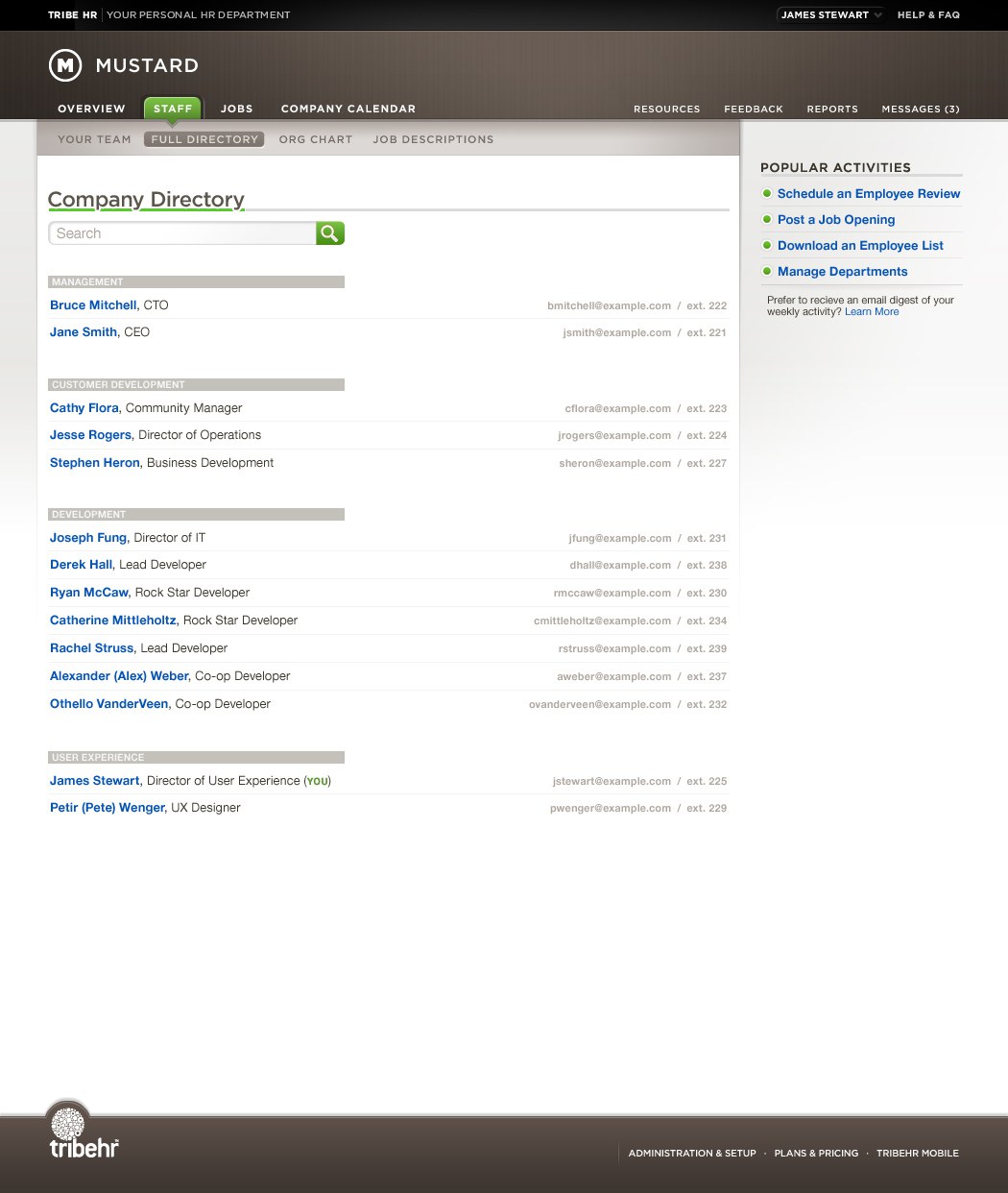 TribeHR directory